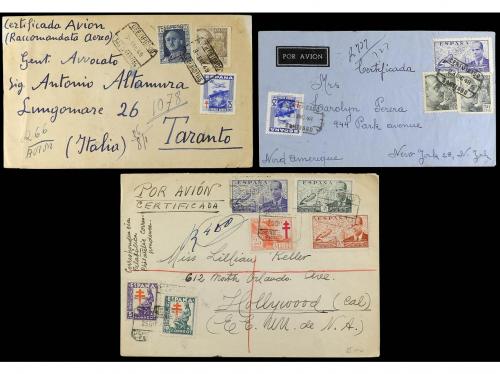 ✉ ESPAÑA. 1938-1948. PRO TUBERCULOSOS. Conjunto de 11 cartas