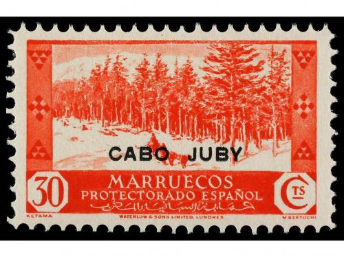** COLONIAS ESPAÑOLAS: CABO JUBY. Ed. 80d. 30 cts. carmín de