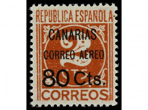 ** ESPAÑA: CANARIAS. Ed. 24. 80 cts. s. 2 cts. castaño excel