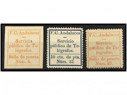 * ESPAÑA: TELEGRAFOS PARTICULARES. Ed. 2, 4, 6. Tres sellos.