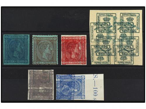 ESPAÑA. Ed. 162/71. Conjunto de sellos con impresiones múlti