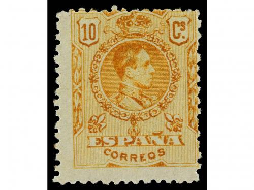 * ESPAÑA. Ed. 269ec. 10 cents. amarillo ERROR DE COLOR, nume