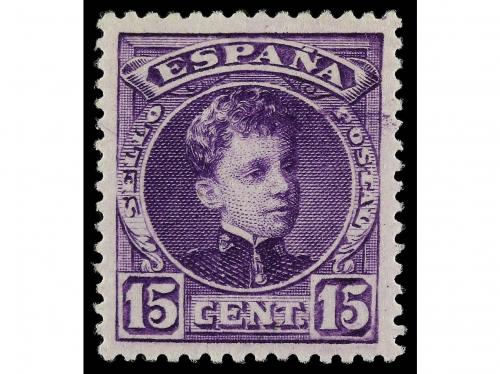 * ESPAÑA. Ed. 246. 15 cts. violeta. Centraje perfecto. MAGNÍ