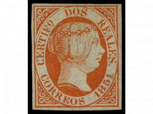 (*) ESPAÑA. Ed. 8. 2 reales naranja. Excelente color y márge