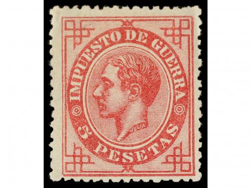 * ESPAÑA. Ed. 187. 5 pesetas rosa. MAGNÍFICO EJEMPLAR, sello