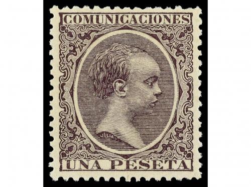 (*) ESPAÑA. Ed. 226. 1 peseta violeta. PIEZA DE LUJO. 