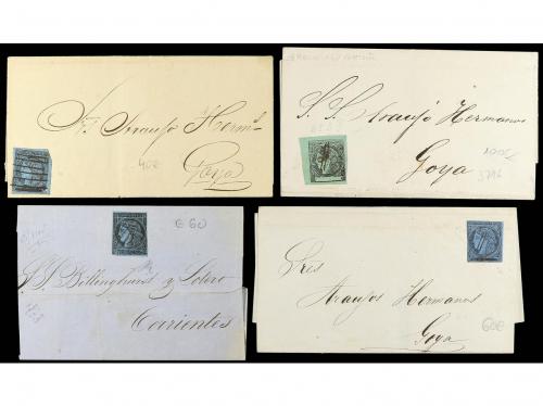 ✉ ARGENTINA. 1859-66. CORRIENTES. Conjunto de 8 cartas, algu