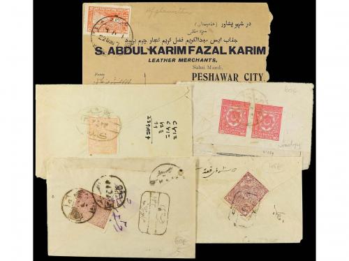 ✉ AFGANISTAN. 1900-1930. Conjunto de 9 cartas. 