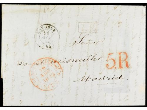 ✉ ESPAÑA: PREFILATELIA. 1842 (16-19 de abril). Dos cartas ci