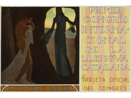 1906. POSTALES. (LLENGUA CATALANA). PRIMER CONGRES INTERNACI