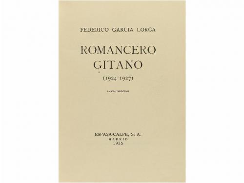 1935. LIBRO. (POESÍA). GARCÍA LORCA, FEDERICO:. ROMANCERO GI