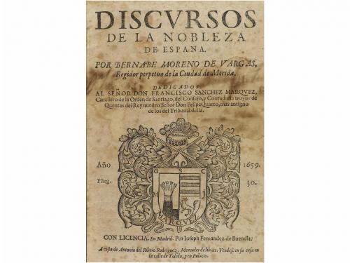 1659. LIBRO. (HISTORIA DE ESPAÑA-NOBILIARIA). MORENO DE VARG