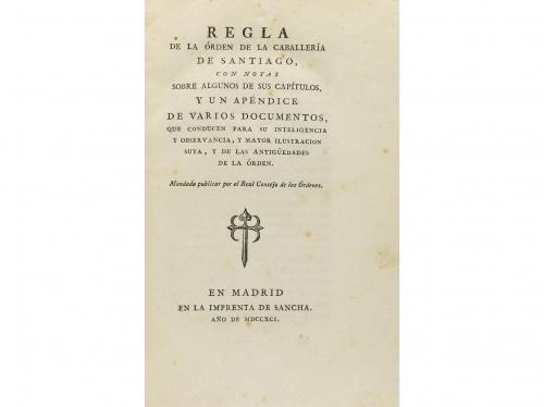 1791. LIBRO. (CABALLERIA). REGLA DE LA ORDEN DE LA CABALLERI