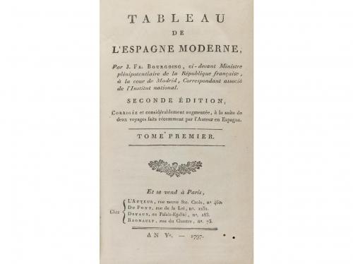 1797. LIBRO. (VIAJES-ESPAÑA). BOURGOING, J.:. TABLEAU DE L&#39;E