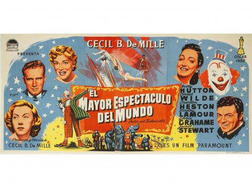 1952. CARTEL CINE. SOLIS, GON:. EL MAYOR ESPECTÁCULO DEL MUN