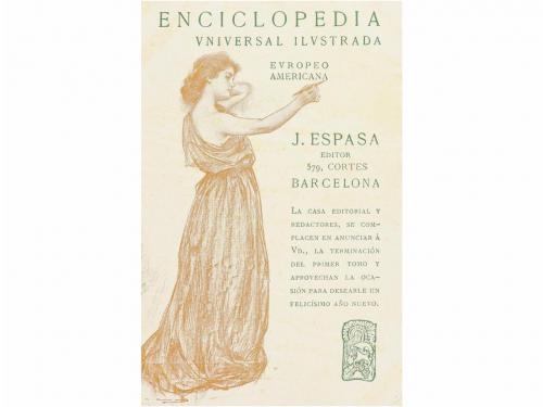 1900 ca. POSTALES. CASAS, R.:. PUBLICIDAD DE LA ENCICPLOPEDI