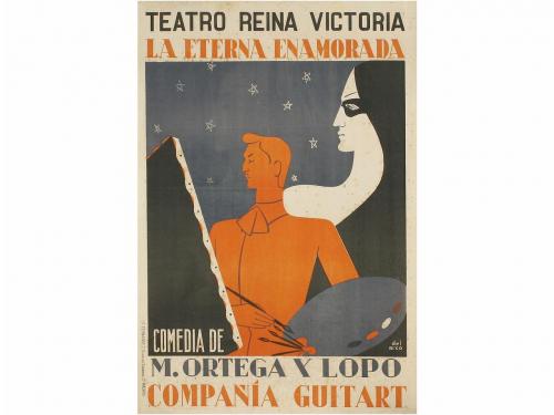 1935. CARTEL. DEL ARCO:. LA ETERNA ENAMORADA. TEATRO REINA V