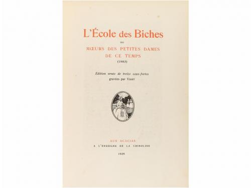 1928. LIBRO. (BIBLIOFILIA-SICALÍPTICA). L&#39;ÉCOLE DES BICHES