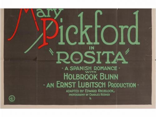 1923. CARTEL. MARY PICKFORD IN "ROSITA" a Spanish romance wi