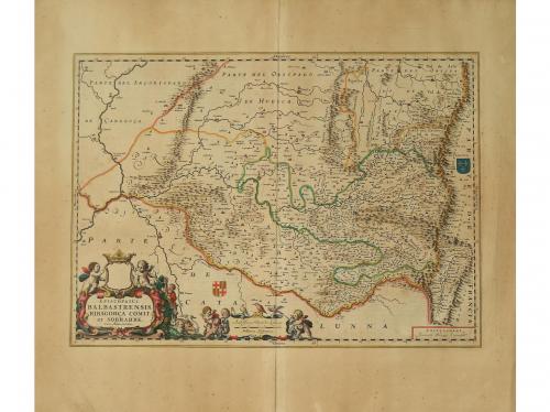 1664 ca. MAPA. (HUESCA-BARBASTRO). BALAEU, JOANNES:. EPISCOP