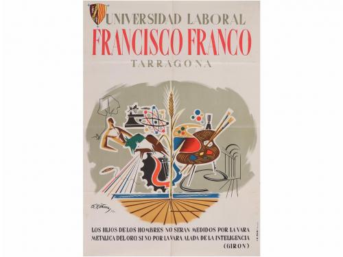 1960 ca. CARTEL. PIÑANA, F.:. UNIVERSIDAD LABORAL FRANCISCO 