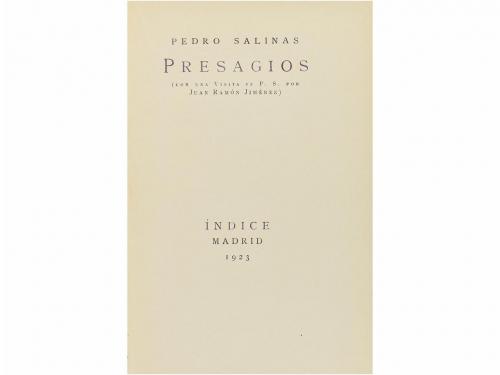 1923. LIBRO. (LITERATURA-GENERACIÓN 27). SALINAS, PEDRO:. PR