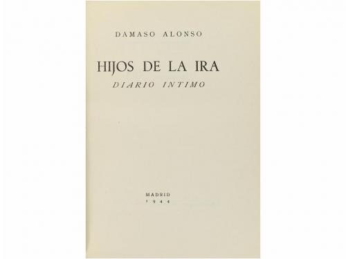 1944. LIBRO. (LITERATURA-POSGUERRA). ALONSO, DAMASO:. HIJOS 