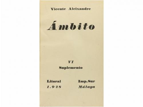 1928. LIBRO. (LITERATURA-GENERACIÓN 27). ALEIXANDRE, VICENTE