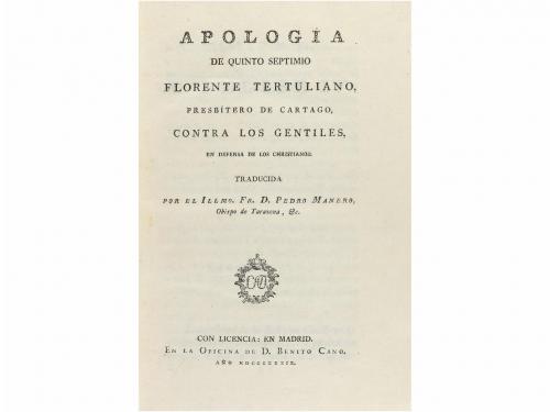 1789. LIBRO. (HUMANIDADES). FLORENTE TERTULIANO, QUINTO SEPT