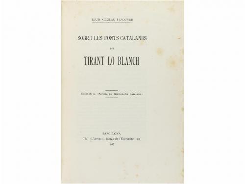 1907. LIBRO. (LITERATURA). D&#39;OLWER, LLUÍS NICOLAU:. SOBRE LE