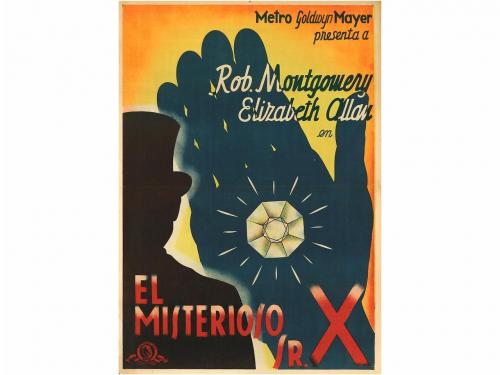 1934. CARTEL. EL MISTERIOSO SR. X. THE MYSTERY OF MR. X. Lit