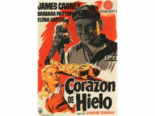 1950. CARTEL. JANO:. CORAZÓN DE HIELO. KISS TOMORROW GOODBYE