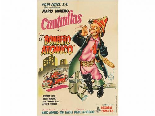 1950. CARTEL. EL BOMBERO ATÓMICO. CANTIMFLAS. Barcelona: S. 