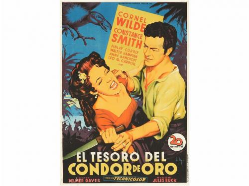 [1953]. CARTEL. SOLIGÓ:. EL TESORO DEL CONDOR DE ORO. TREASU