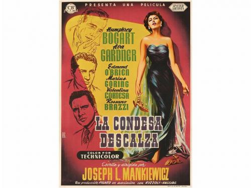 [1954]. CARTEL. ALE:. LA CONDESA DESCALZA. THE BAREFOOT CONT