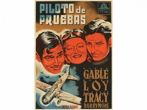 [1938]. CARTEL. [F. PIÑANA]:. PILOTO DE PRUEBAS. TEST PILOT.