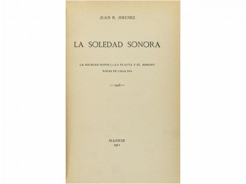 1911. LIBRO. (LITERATURA-MODERNISMO). JIMÉNEZ, JUAN RAMÓN:. 