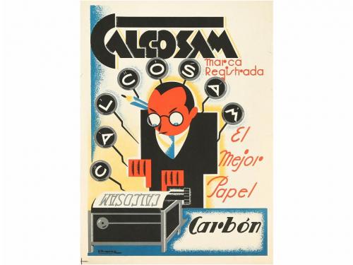 1930 ca. CARTEL. ALVAREZ, D:. CALCOSAM. Litografía. 50 x 35 