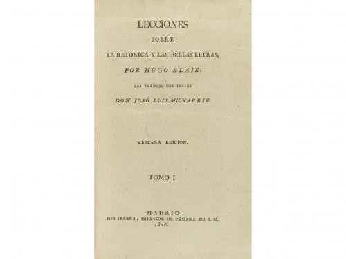 1816-1817. LIBRO. (LOTE DE CONJUNTO-HUMANIDADES). BLAIR, HU