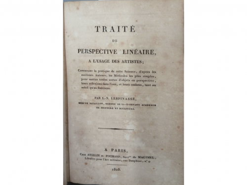 1823. LIBRO. (ARTE-CIENCIAS). LESPINASSE, L. N.:. TRAITÉ DE
