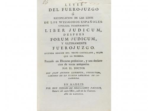 1792. LIBRO. (LOTE DE CONJUNTO-DERECHO). LEYES DEL FUERO-JU