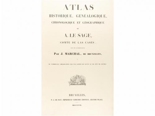 1827 [1828]. LIBRO. (ATLAS). LE SAGE, A.;COMTE DE LAS CASES;