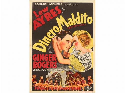[1933]. CARTEL. DINERO MALDITO. DON&#39;T BET ON LOVE. Barcelona
