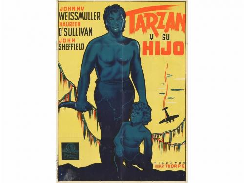 1939. CARTEL. TARZAN Y SU HIJO. TARZAN FINDS A SON. Barcelon