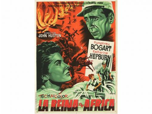 1952. CARTEL. DOS.:. LA REINA DE ÁFRICA. THE AFRICAN QUEEN. 