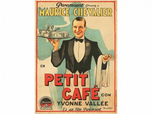 [1919]. CARTEL. J. MARTRA:. LE PETIT CAFÉ. Barcelona: Marti 