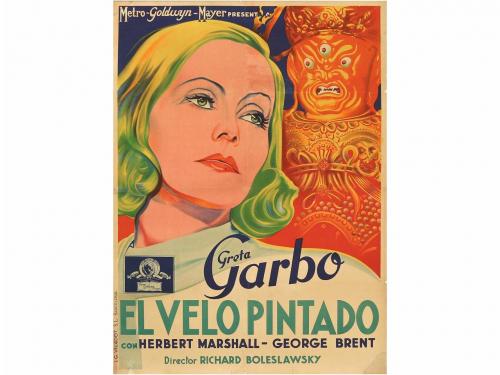 [1934]. CARTEL. EL VELO PINTADO. THE PAINTED VEIL. Barcelona