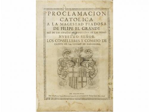 1640. LIBRO. (HISTORIA-BARCELONA). PROCLAMACION CATOLICA A L