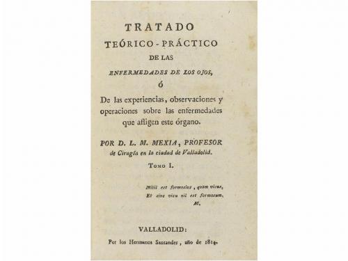 1814. LIBRO. (MEDICINA-OFTALMOLOGÍA). MEXIA, L. M.:. TRATAD
