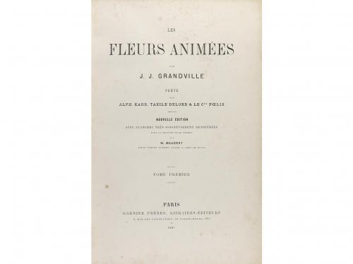 1867. LIBRO. (LITERATURA). GRANDVILLE, J. J.:. LES FLEURS A